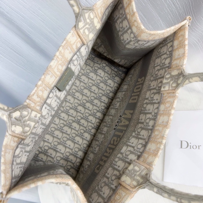98新迪奧/Dior 灰色托特，大容量老花刺繡-10