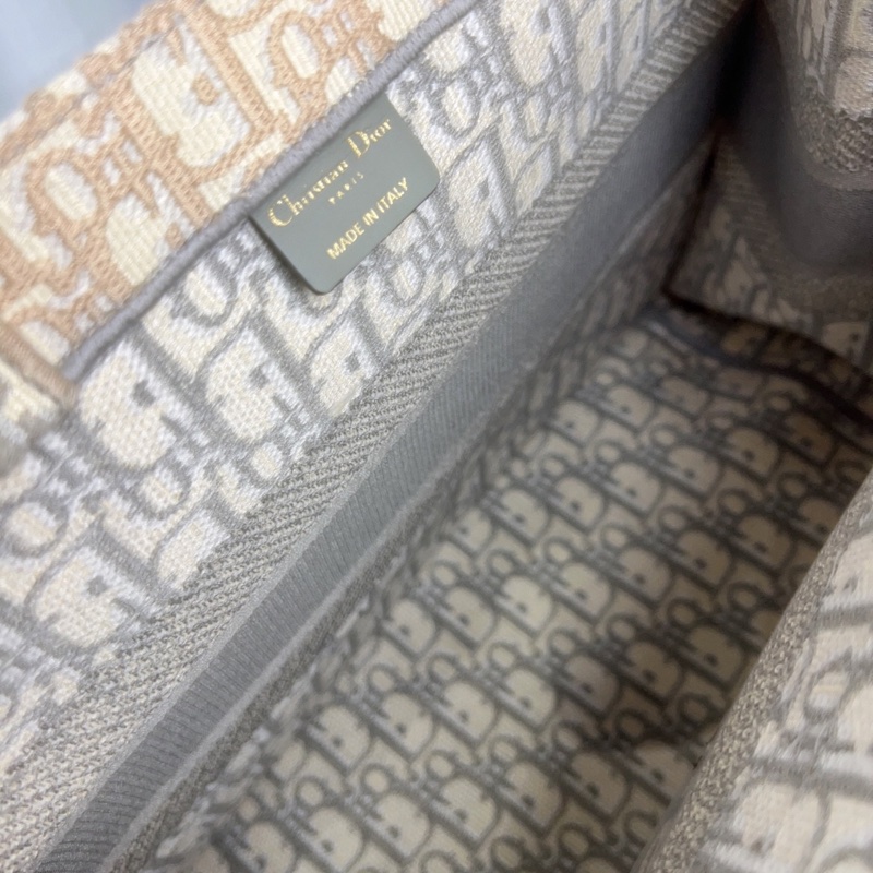 98新迪奧/Dior 灰色托特，大容量老花刺繡-11