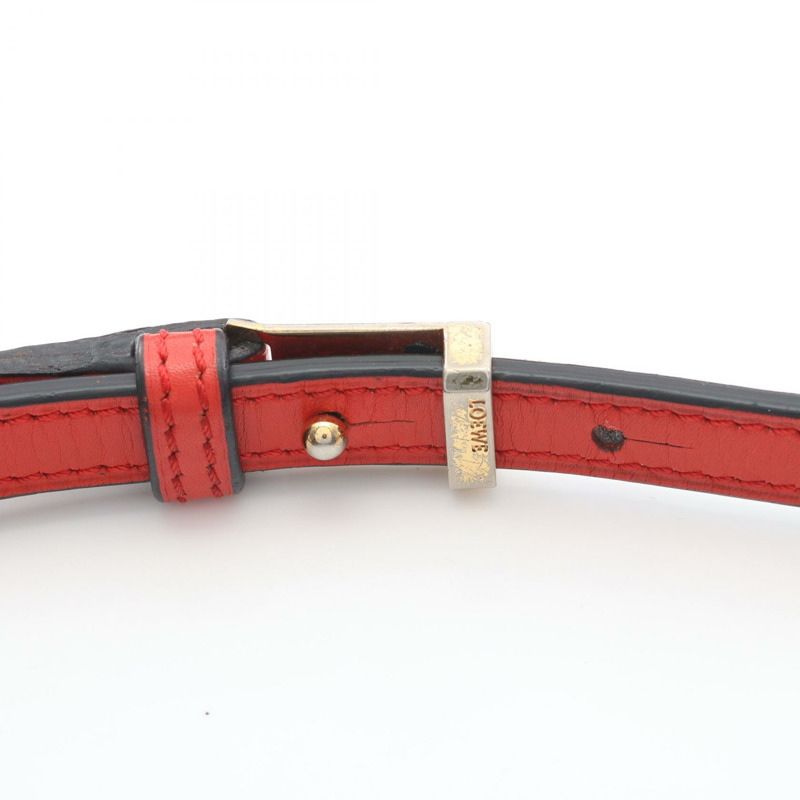 LOEWE Barcelona 單肩包 N51189 皮革 紅色 二手 女士-7