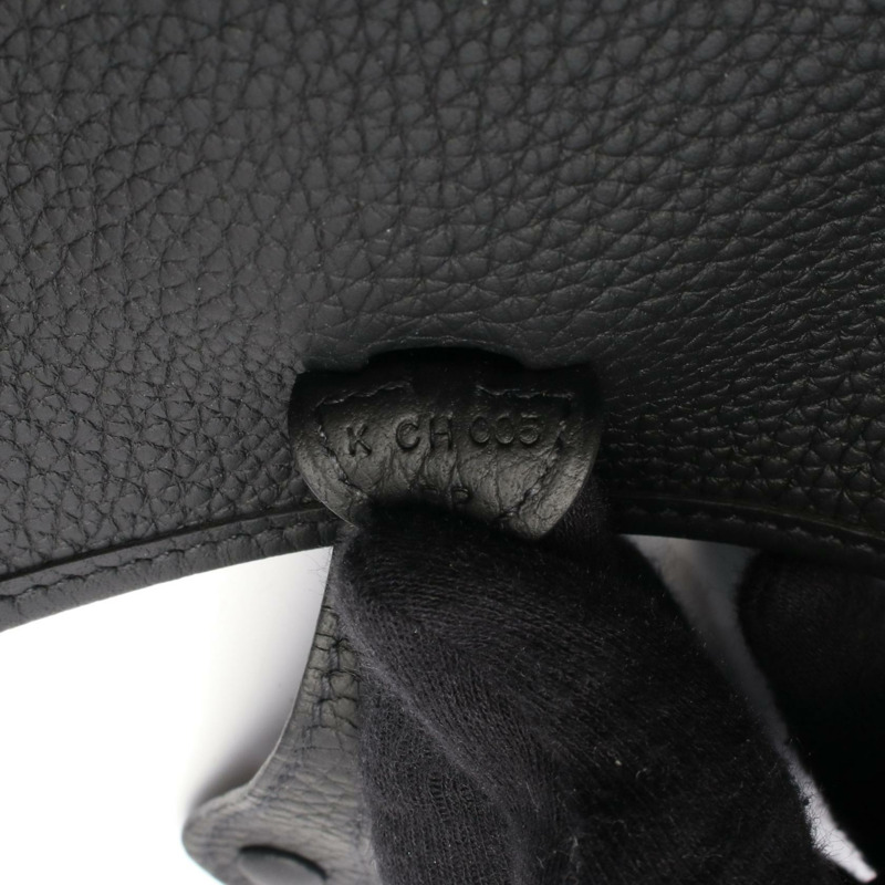HERMES Evelyne TPM 斜背包 C Taurillon Clemence 黑色 Noir GHW-4