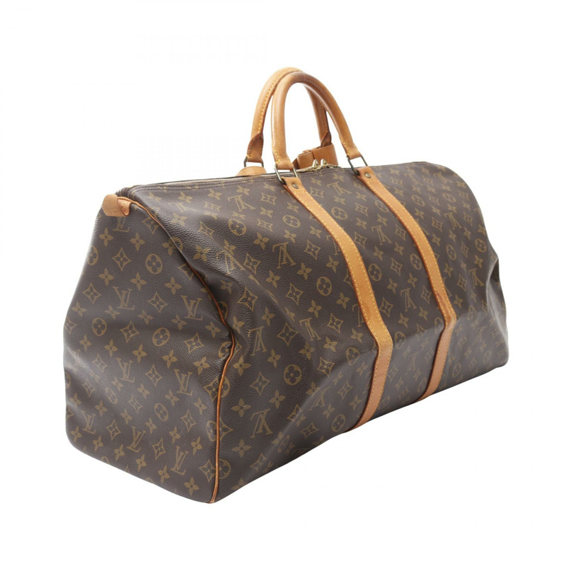 LOUIS VUITTON Keepall 55 手提包 M41424 Monogram 帆布 棕色 二手 中性 LV-1