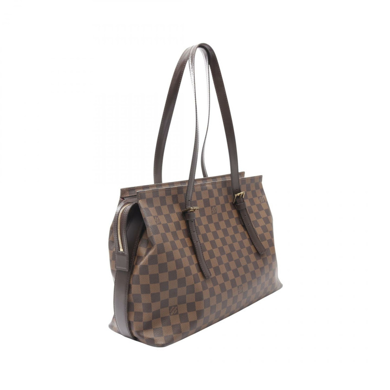 LOUIS VUITTON Chelsea 單肩托特包 N51119 Damier 帆布 Ebene 二手女士 LV-1