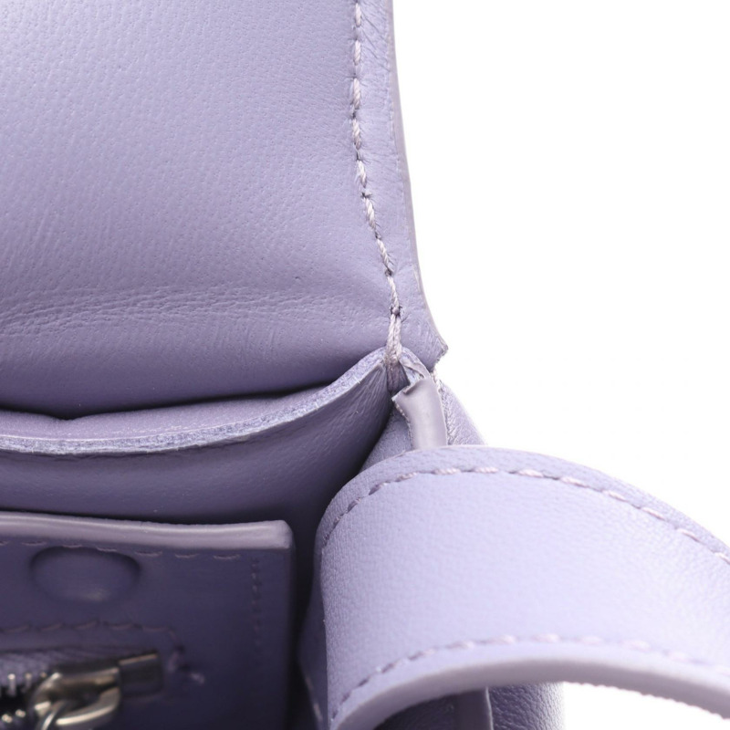 BOTTEGA VENETA 有襯墊盒式 Intrecciato 單肩包 591970 皮革 紫色-6