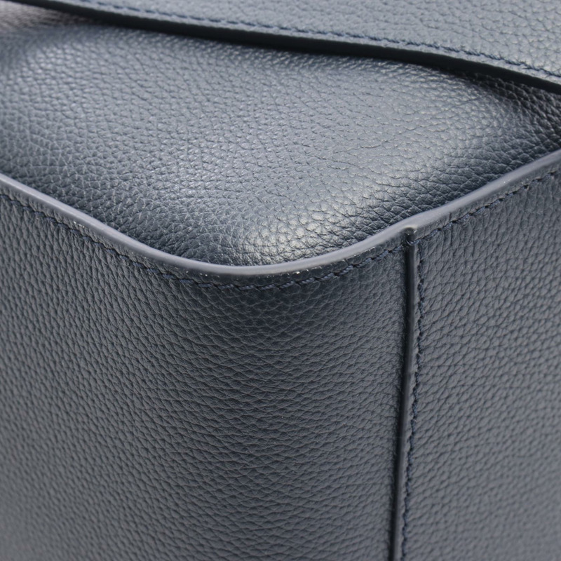 LOEWE Hammock 小巧單肩手提包 A538H13X23 皮革海軍藍二手女款-4