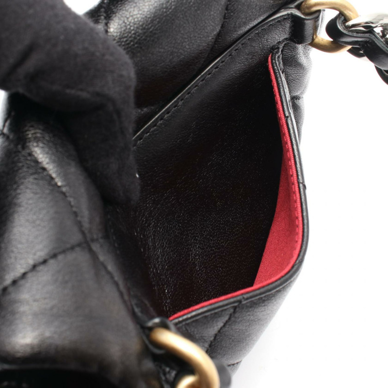 CHANEL CHANEL19 Matelasse 腰包 AS1163 皮革 黑色 二手 女款 GHW CC-5