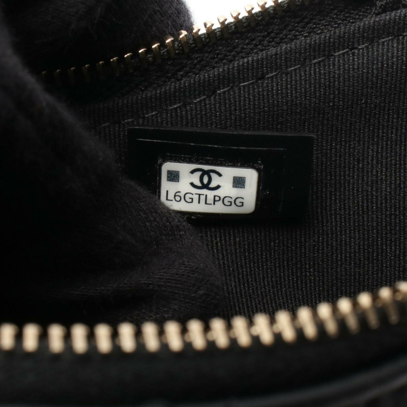 CHANEL 馬特拉斯鏈單肩包 AP3487 小羊皮 黑色 二手 女款 GHW CC-4
