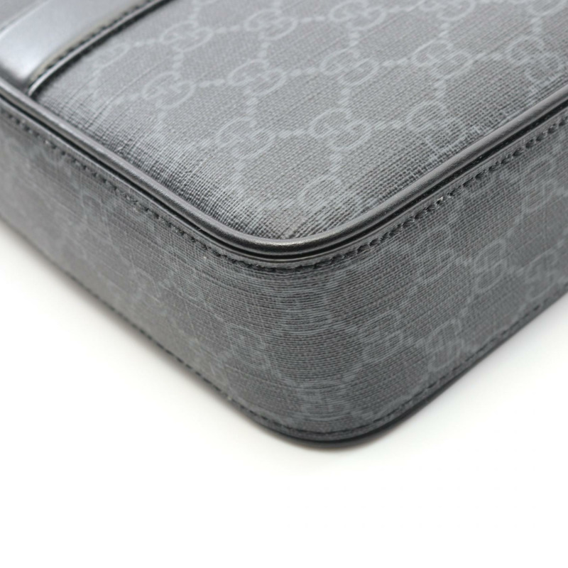 GUCCI GG 大單肩托特包 794918FADJA1042 帆布皮革黑色全新男式-4