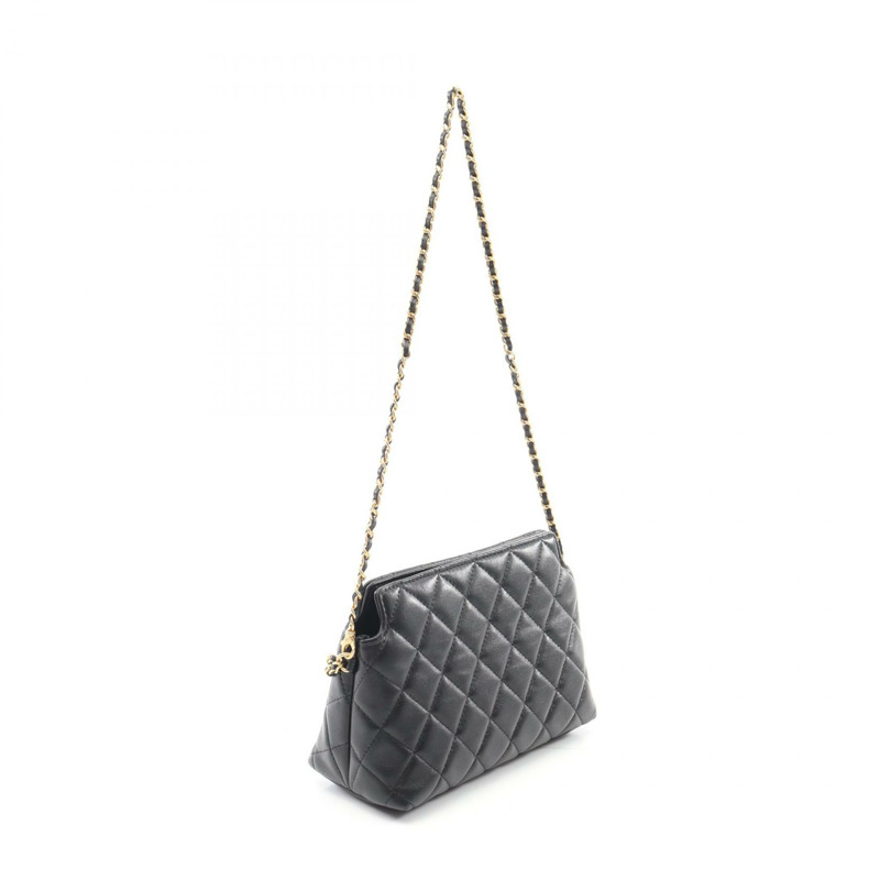 CHANEL Matelasse 單肩包 小羊皮(綿羊皮革) 黑色 二手 女士-1