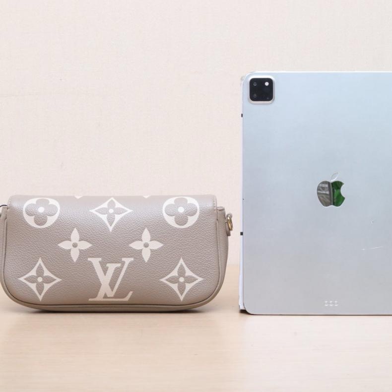 LOUIS VUITTON(路易威登) IVY 鏈條腋下包 大象灰 金扣 晶片-2