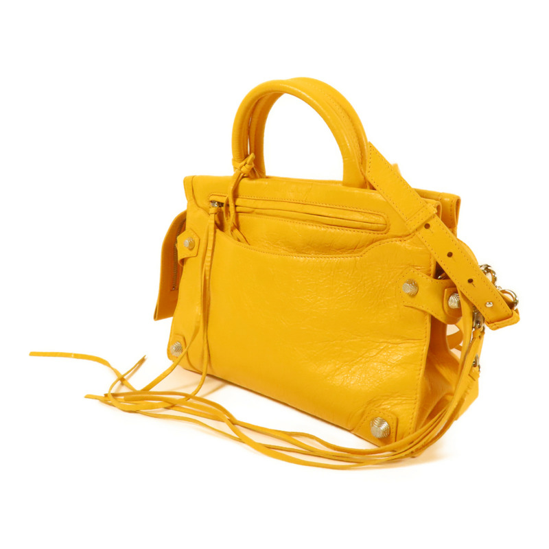 BALENCIAGA 牛皮皮革Mute City銀扣手挽肩背兩用袋-2