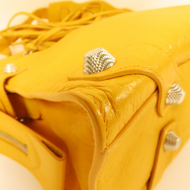 BALENCIAGA 牛皮皮革Mute City銀扣手挽肩背兩用袋-8