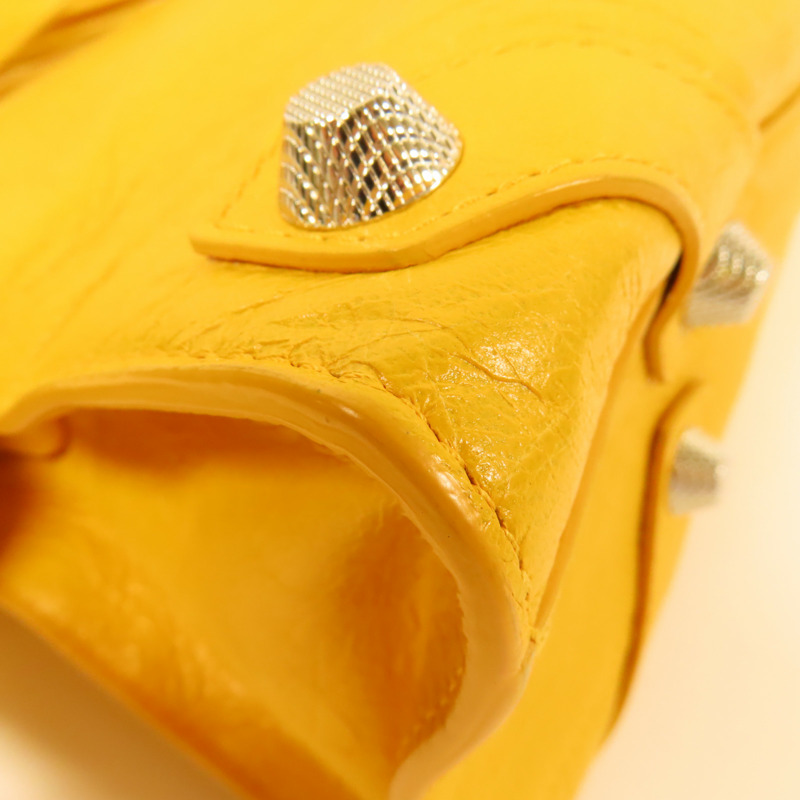 BALENCIAGA 牛皮皮革Mute City銀扣手挽肩背兩用袋-10