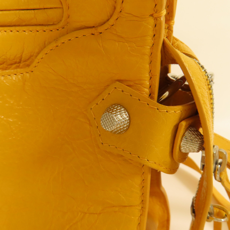 BALENCIAGA 牛皮皮革Mute City銀扣手挽肩背兩用袋-13