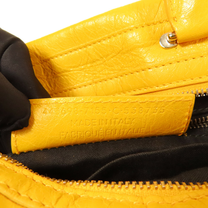 BALENCIAGA 牛皮皮革Mute City銀扣手挽肩背兩用袋-15