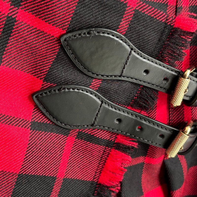 ::BURBERRY:: Tartan wool mini skirt 紅黑格紋迷你短裙-5