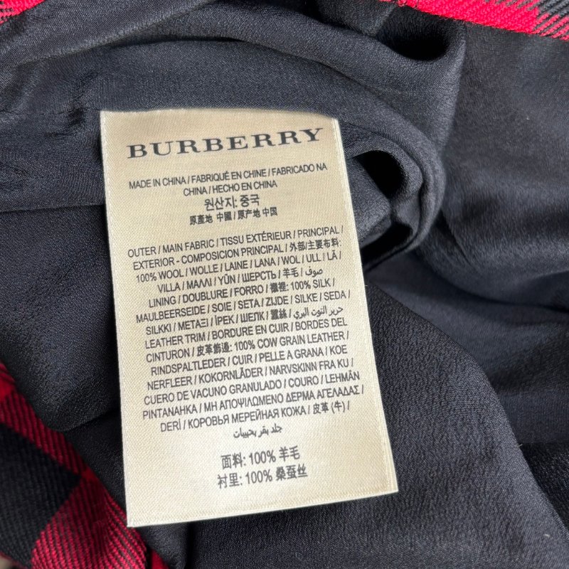 ::BURBERRY:: Tartan wool mini skirt 紅黑格紋迷你短裙-16