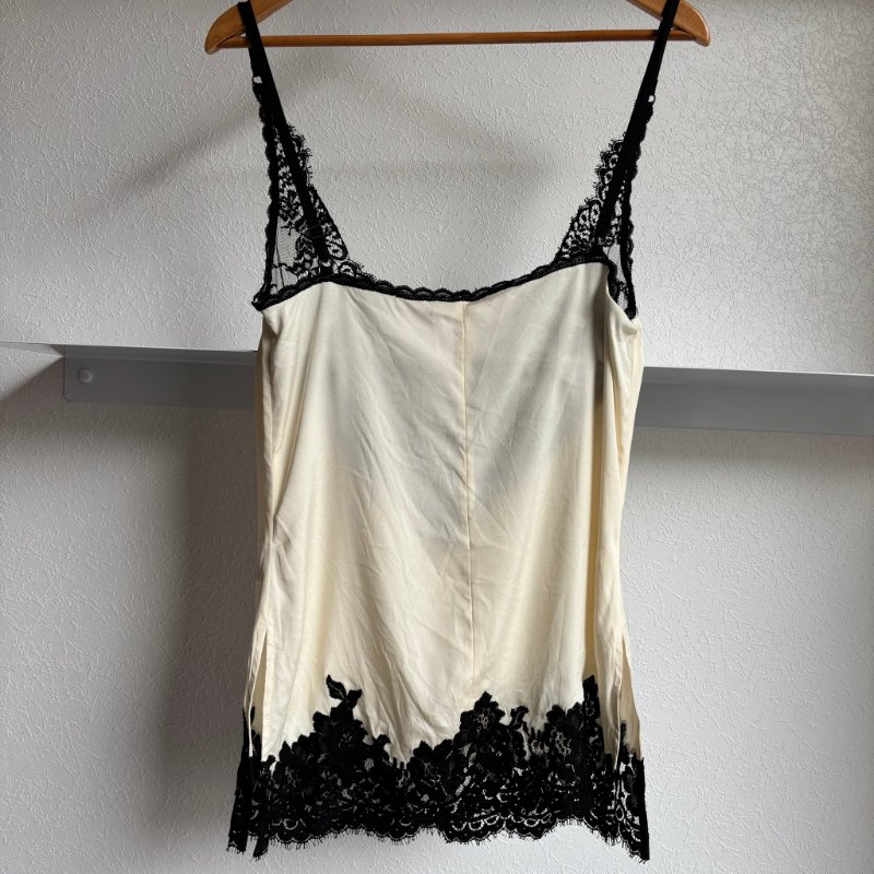 ::CELINE:: by Phoebe Philo Lace-Trimmed Silk Camisole 蕾絲拼接背心性感睡衣-2