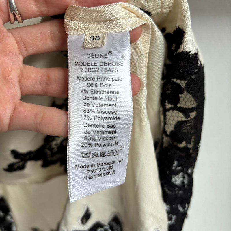 ::CELINE:: by Phoebe Philo Lace-Trimmed Silk Camisole 蕾絲拼接背心性感睡衣-6