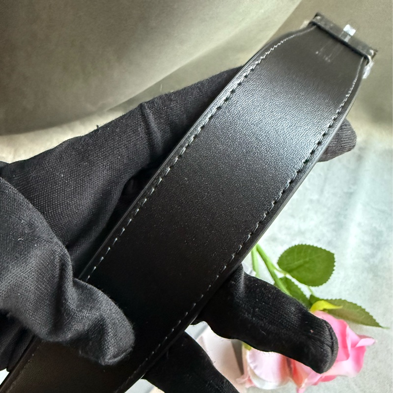 TB Logo 帆布及牛皮雙面可用皮帶(炭灰/石墨黑)-6