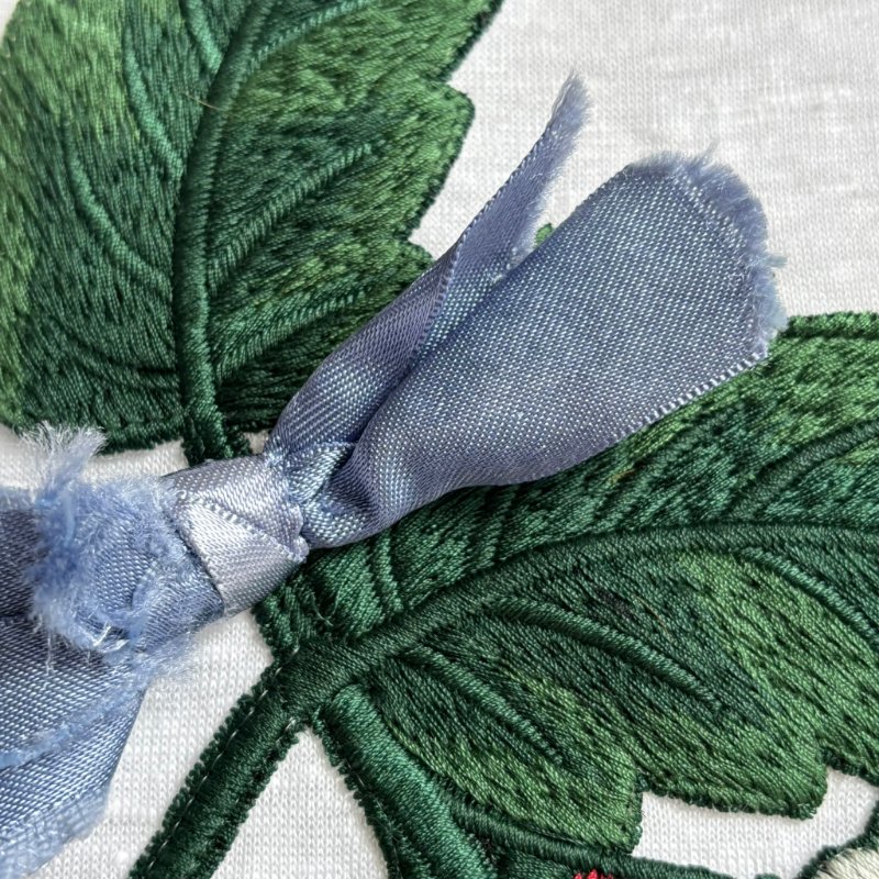 ::GUCCI:: 立體草莓圖樣刺繡 白色短袖上衣-4