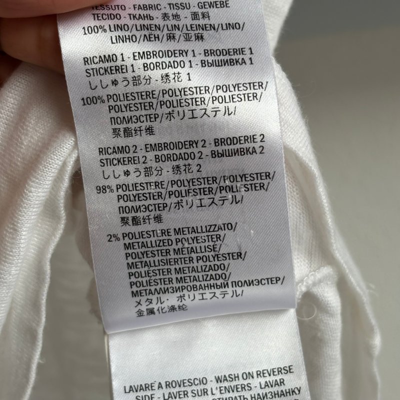 ::GUCCI:: 立體草莓圖樣刺繡 白色短袖上衣-12