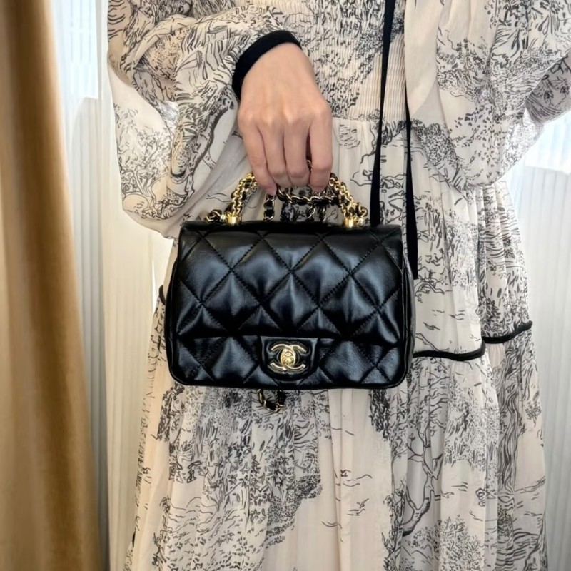 Chanel 24B 經典口蓋包 Mini Flap Bag✨芯片款-18