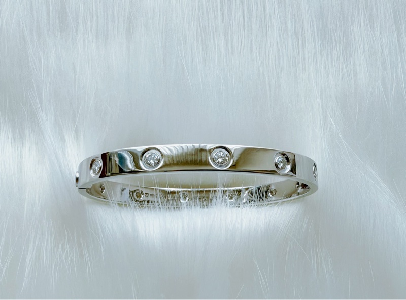 ［5.6折］Cartier Love 白金鑽石手環 10顆鑽 珍藏款 Size17-2