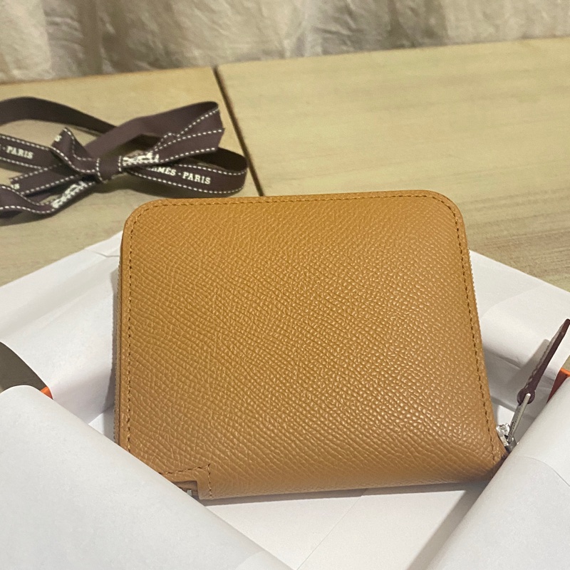 愛馬仕Hermes 絲巾短夾 2s 芝麻色-5