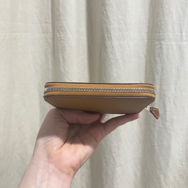 愛馬仕Hermes 絲巾短夾 2s 芝麻色-6