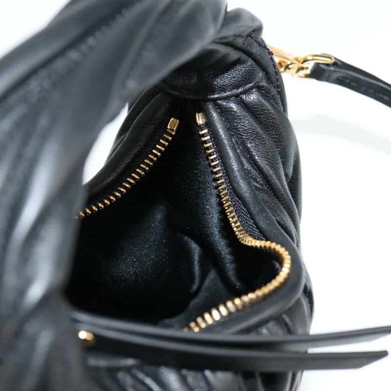 【日本直送】Miu Miu Matelasse 手提包 皮革 2way 黑色 正品 119232SM-21