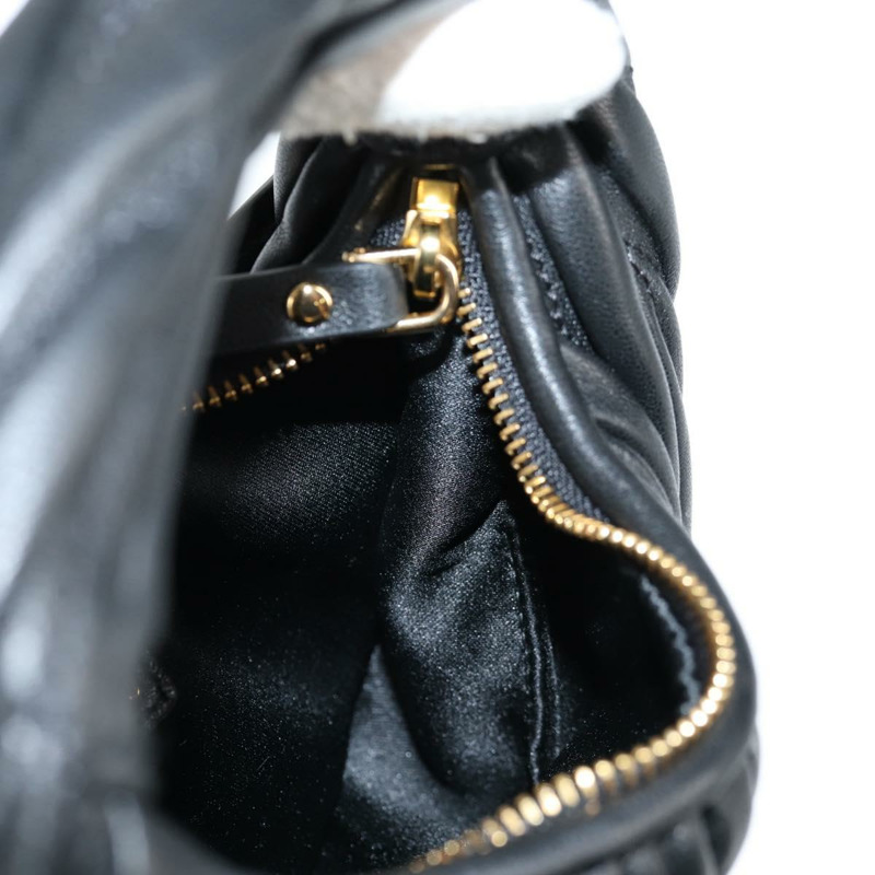 【日本直送】Miu Miu Matelasse 手提包 皮革 2way 黑色 正品 119232SM-22