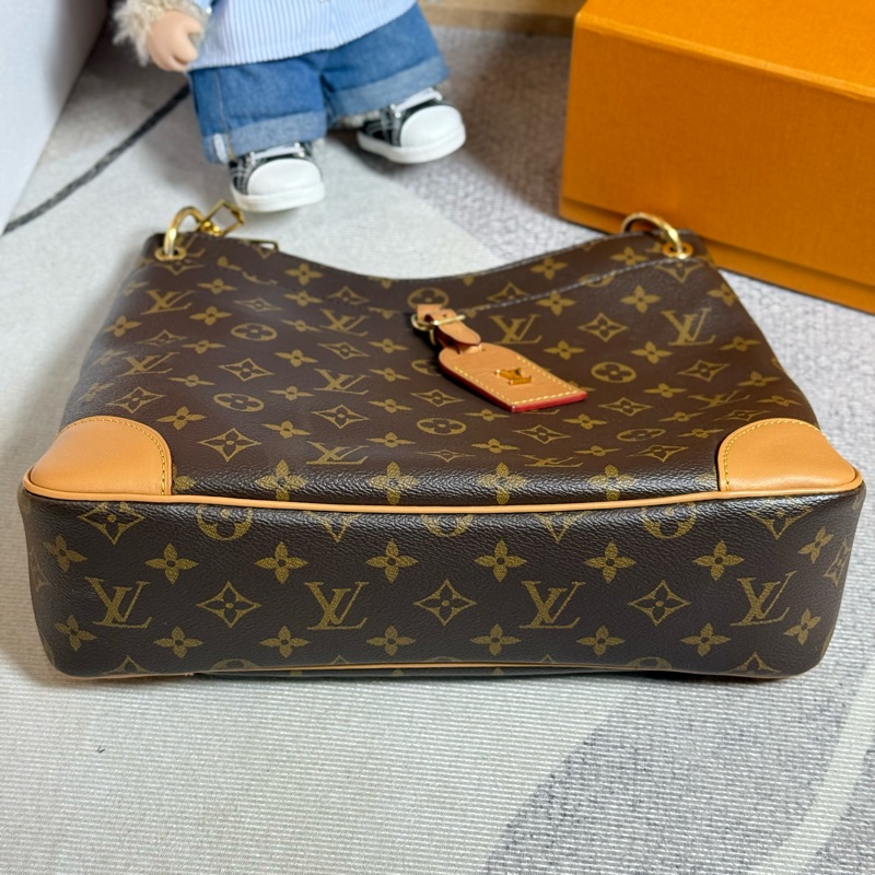 （國外購證）Louis Vuitton ODEON MM Monogram 帆布斜背/肩背二用包-4