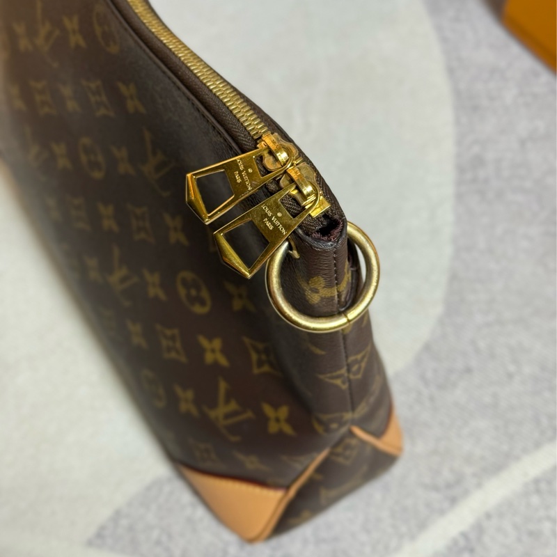 （國外購證）Louis Vuitton ODEON MM Monogram 帆布斜背/肩背二用包-10