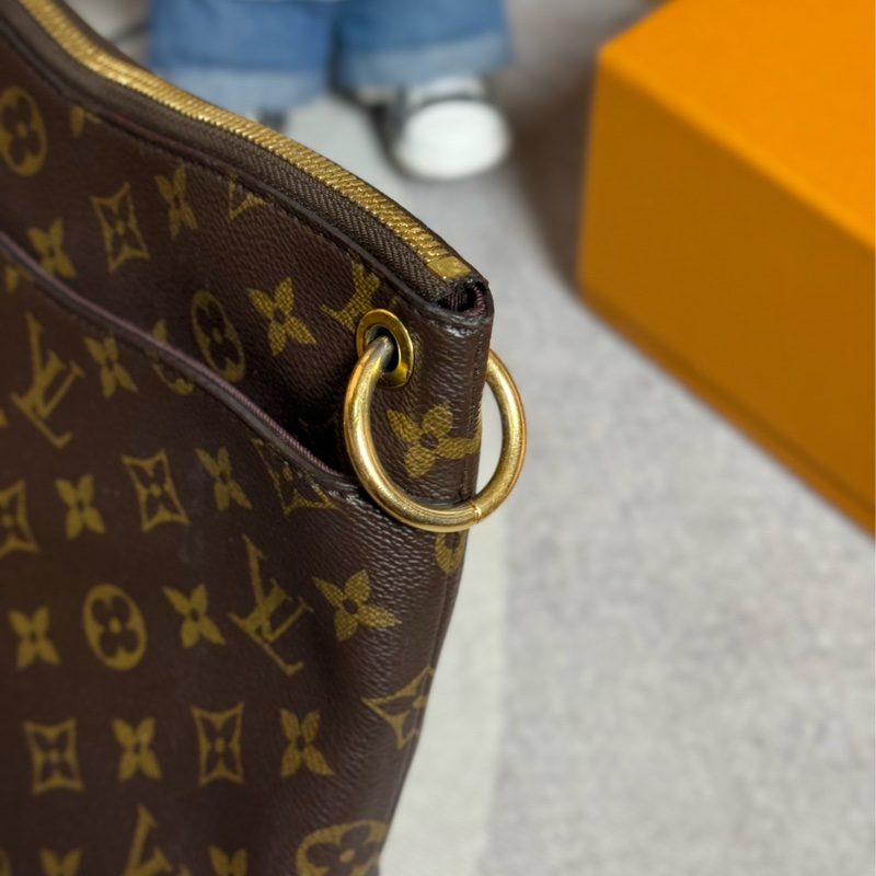 （國外購證）Louis Vuitton ODEON MM Monogram 帆布斜背/肩背二用包-11