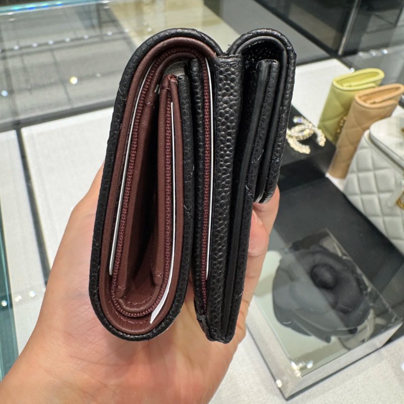 CHANEL Mini Flap Wallet 迷你三摺錢包AP0230  - 黑金牛皮-3