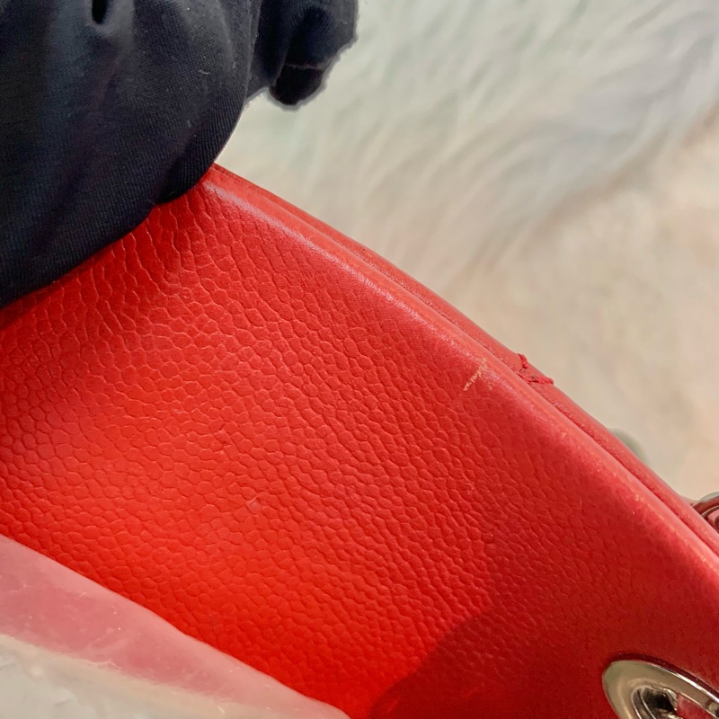 Chanel GST Caviar Grand Shopping bag 小號紅色-8