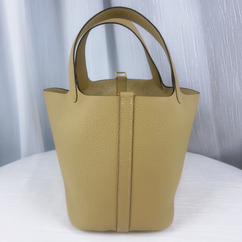 全新爱马仕Hermes picotin18,S2 风衣灰 金扣-7