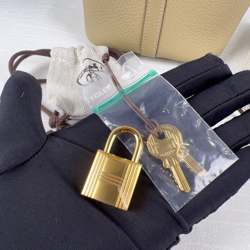 全新爱马仕Hermes picotin18,S2 风衣灰 金扣-11