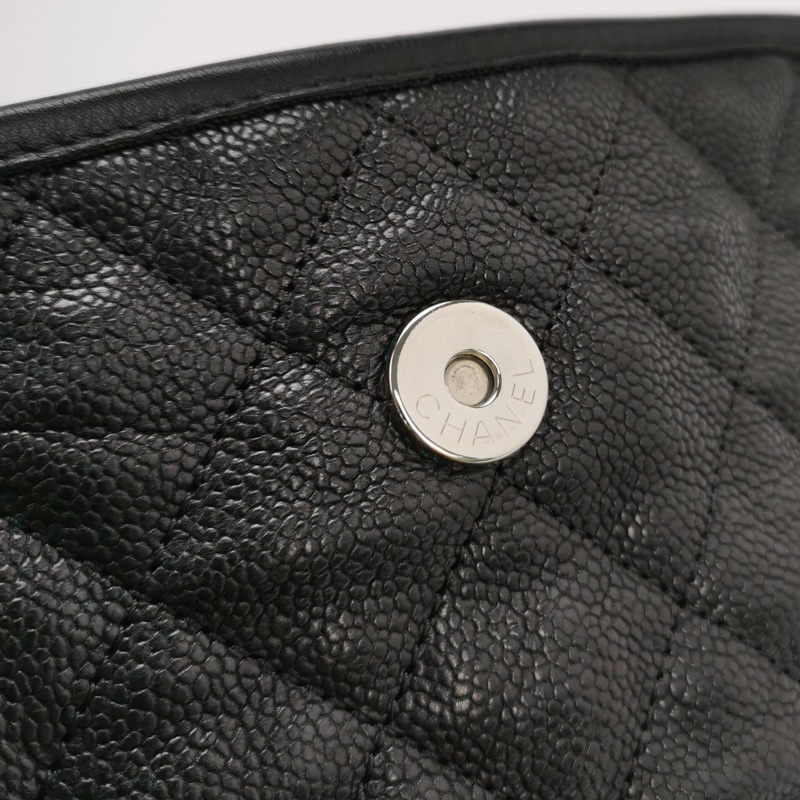 Chanel 2way hobo荔枝紋單肩包 15開~整體包況不錯 尺寸約30x24 超稀有-7