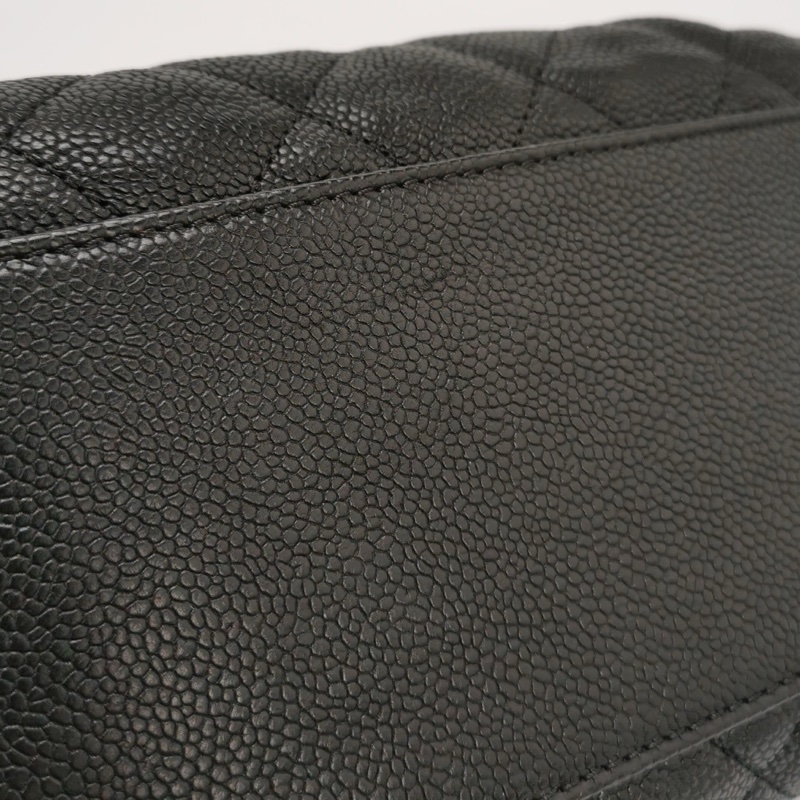 Chanel 2way hobo荔枝紋單肩包 15開~整體包況不錯 尺寸約30x24 超稀有-9