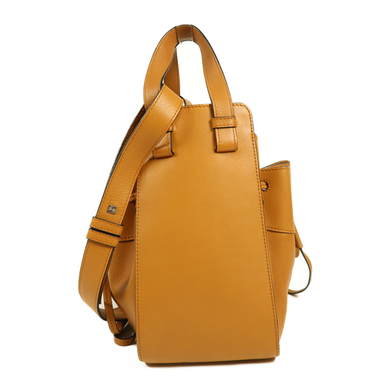 LOEWE 牛皮皮革Hammock銀扣手挽肩背兩用袋-1
