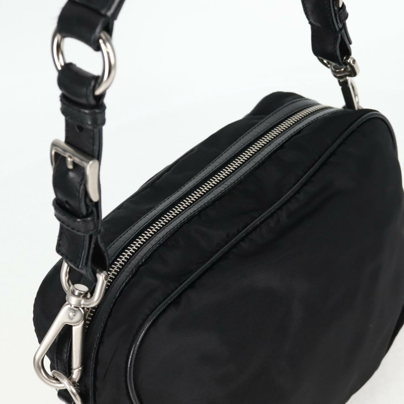 【日本直送】PRADA 單肩包 尼龍 黑色 銀色 正品 ep9086V-5