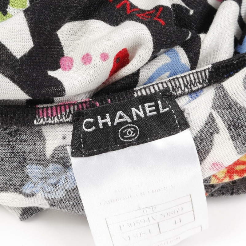CHANEL COCO Mark Camelia 洋裝 P30594 棉質黑色多色 #44 二手女款-2