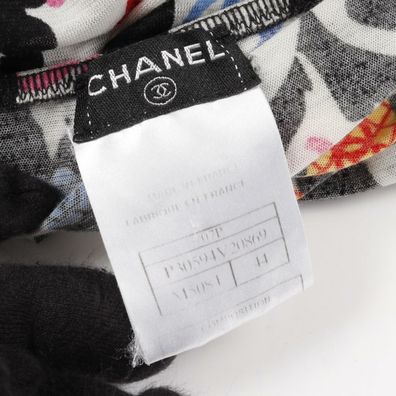 CHANEL COCO Mark Camelia 洋裝 P30594 棉質黑色多色 #44 二手女款-4