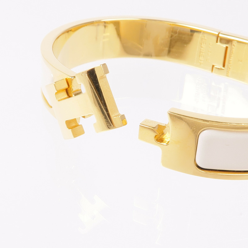 HERMES 琺瑯/金屬Clic H手鐲-5