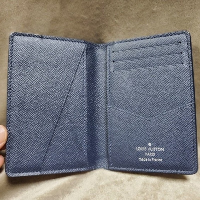 LOUIS VUITTON LV深藍色 袋裝萬用錢包 卡夾 名片夾 M30535-1