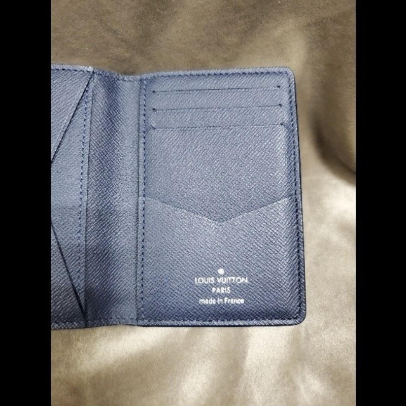 LOUIS VUITTON LV深藍色 袋裝萬用錢包 卡夾 名片夾 M30535-3