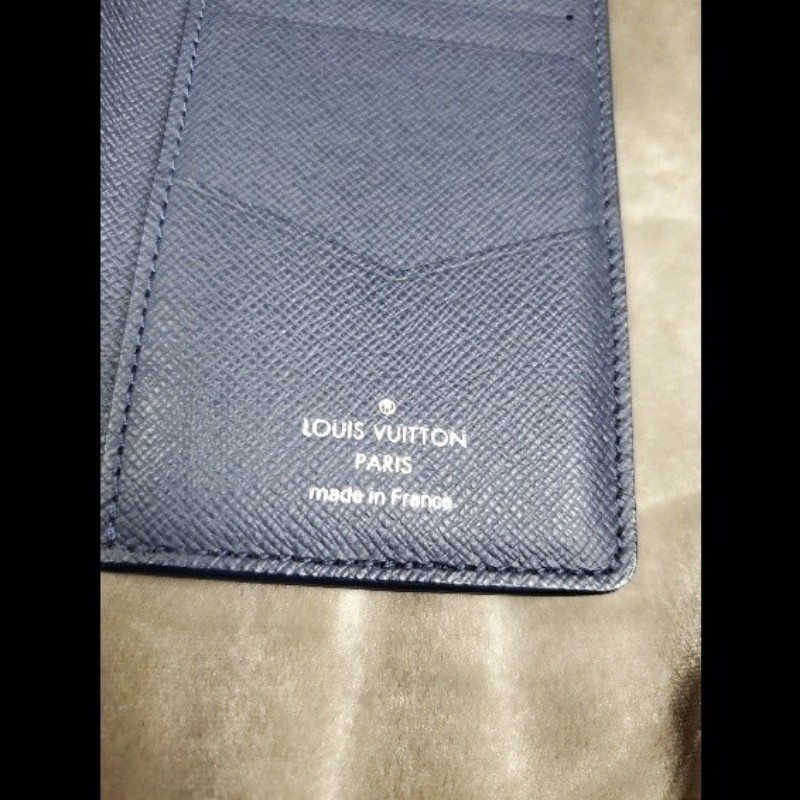 LOUIS VUITTON LV深藍色 袋裝萬用錢包 卡夾 名片夾 M30535-6