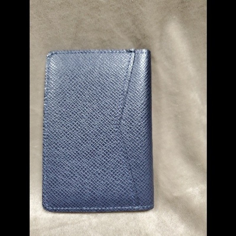 LOUIS VUITTON LV深藍色 袋裝萬用錢包 卡夾 名片夾 M30535-8