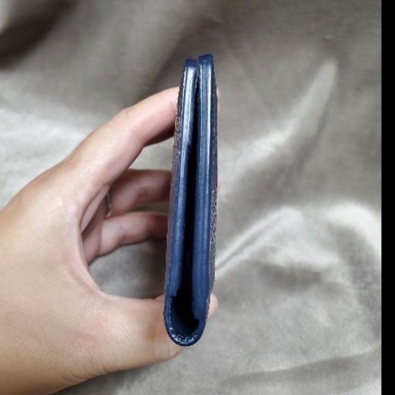 LOUIS VUITTON LV深藍色 袋裝萬用錢包 卡夾 名片夾 M30535-14